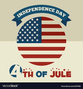  					American Independence Day flat design vector image														