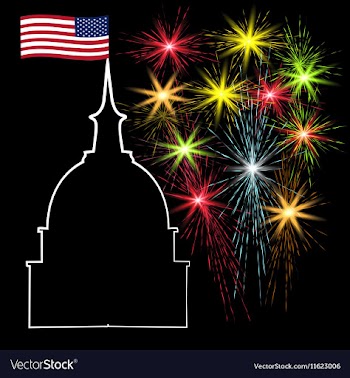 American Independence Day US symbols vector image