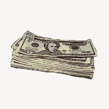 American money wad sticker, USD | Free PSD - rawpixel