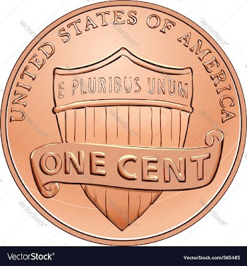  					American one cent coin vector&nbsp;image														