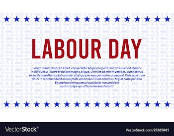American or usa labour days banner with wrench vector image