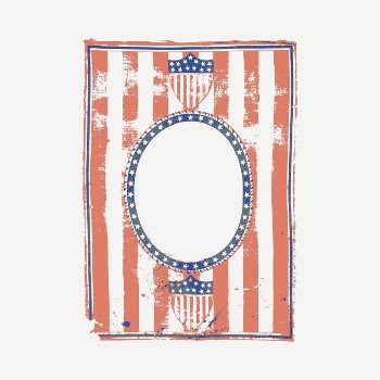 American patriotic frame drawing, vintage | Free PSD - rawpixel