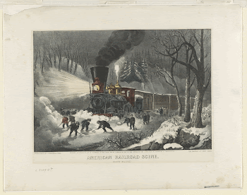American railroad scene: snowbound | Free Photo - rawpixel