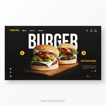 American restaurant landing page template Free Vector