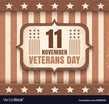  					American veterans day vector image														
