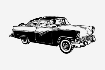 American vintage car drawing, vehicle | Free Photo - rawpixel
