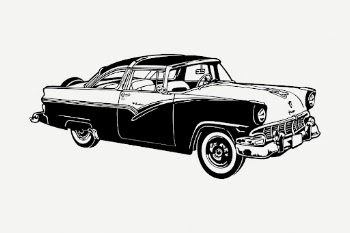 American vintage car drawing, vehicle | Free PSD - rawpixel