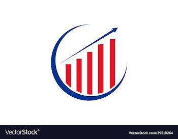 americans colors for business growth logo and fina