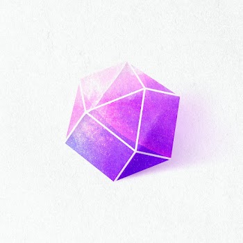 Amethyst purple crystal polygonal shaped icon | Free  illustration - 2343156