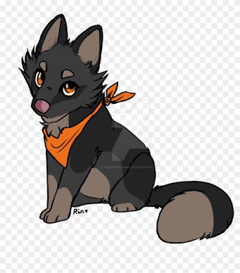 Amia's Pet Wolf/fox Puppy, Shadow By Obscenebarbie - Art