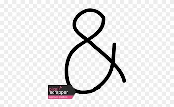 Ampersand Doodle Template - Girl Word Art Black And White