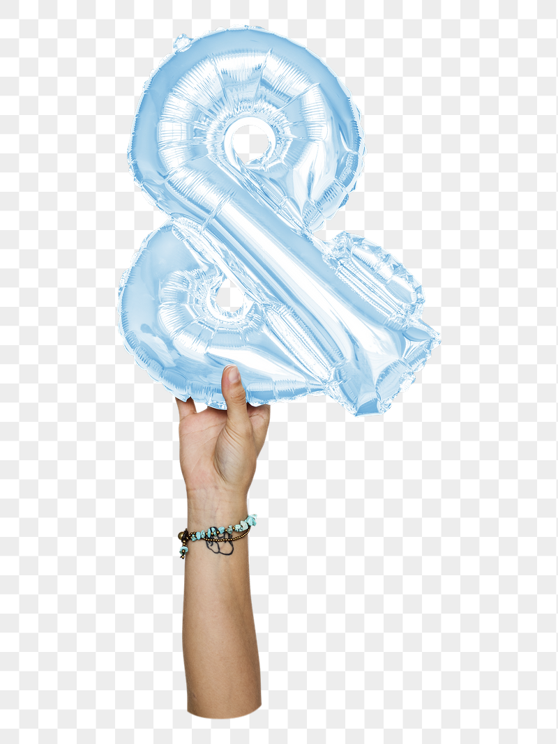 Ampersand symbol png, hand holding | Free PNG - rawpixel