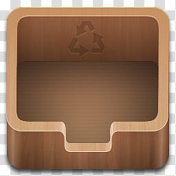 Ampola Final, recycle bin, white and brown wooden frame transparent background PNG clipart