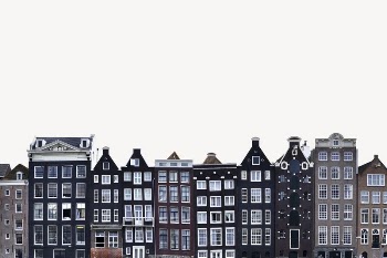 Amsterdam border collage element, travel | Free PSD - rawpixel