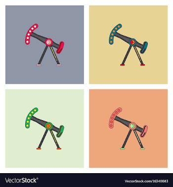 Amusement park circus attraction collection vector image