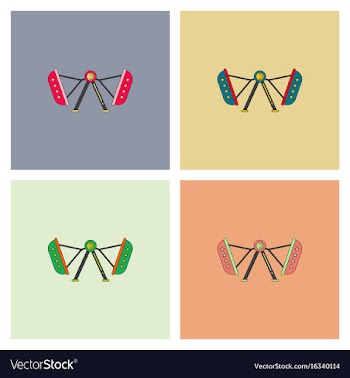 Amusement park circus attraction collection vector image