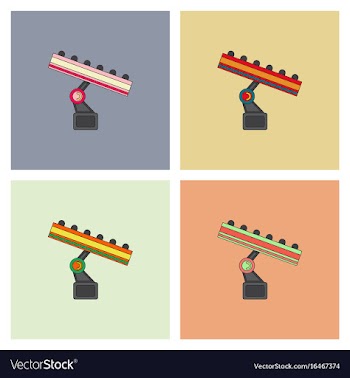 Amusement park circus attraction collection vector image