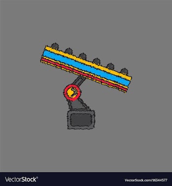 Amusement park circus attraction in hatching style vector image