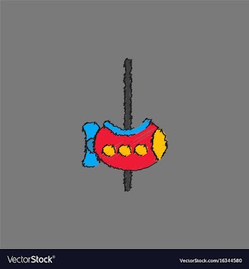 Amusement park circus attraction in hatching style vector image