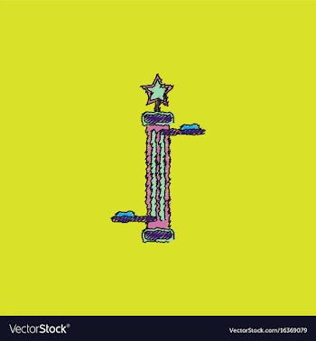 Amusement park circus attraction in hatching style vector image