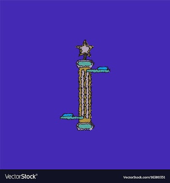 Amusement park circus attraction in hatching style vector image