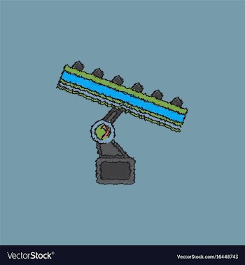 Amusement park circus attraction in hatching style vector image