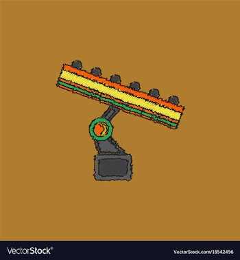 Amusement park circus attraction in hatching style vector image