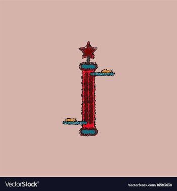 Amusement park circus attraction in hatching style vector image