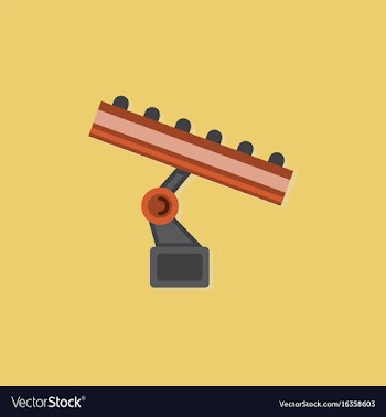 Amusement park circus attraction in sticker style vector image