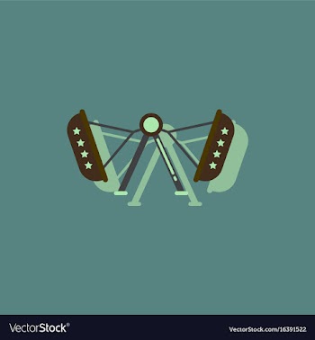 Amusement park circus attraction in sticker style vector image