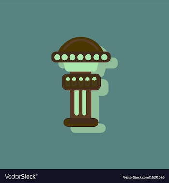 Amusement park circus attraction in sticker style vector image