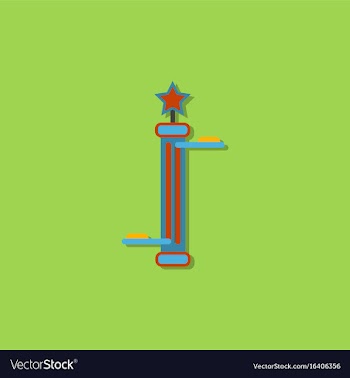 Amusement park circus attraction in sticker style vector image