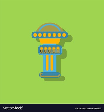 Amusement park circus attraction in sticker style vector image