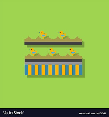 Amusement park circus attraction in sticker style vector image