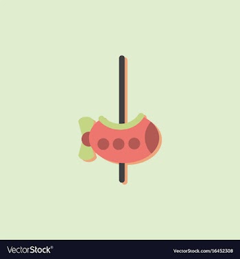 Amusement park circus attraction in sticker style vector image
