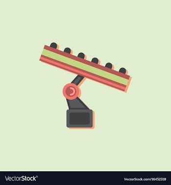 Amusement park circus attraction in sticker style vector image