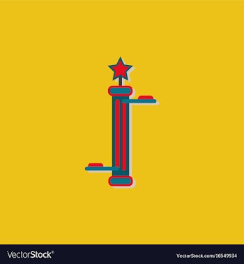 Amusement park circus attraction in sticker style vector image
