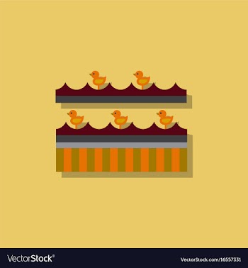 Amusement park circus attraction in sticker style vector image