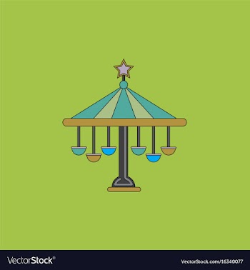 Amusement park circus attraction vector image
