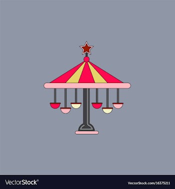 Amusement park circus attraction vector image