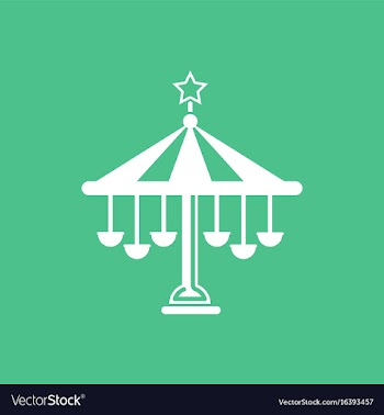 Amusement park circus attraction vector image