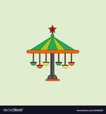 Amusement park circus attraction vector image