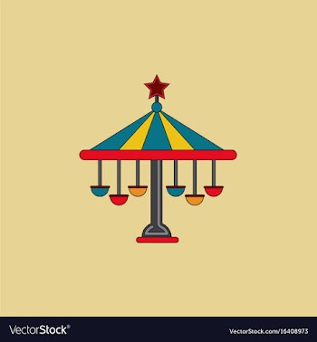 Amusement park circus attraction vector image