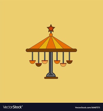 Amusement park circus attraction vector image