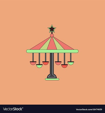 Amusement park circus attraction vector image