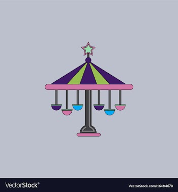 Amusement park circus attraction vector image