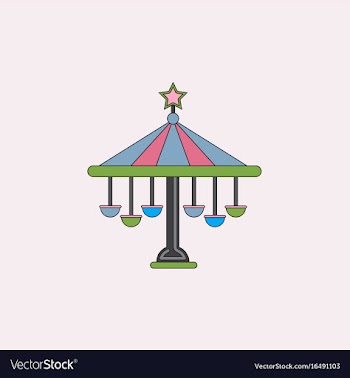 Amusement park circus attraction vector image
