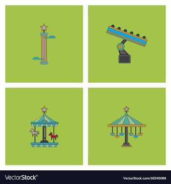 Amusement park stock vector image