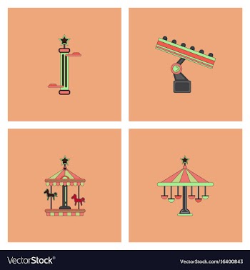 Amusement park stock vector image
