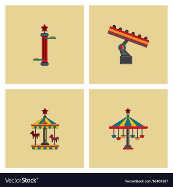 Amusement park stock vector image
